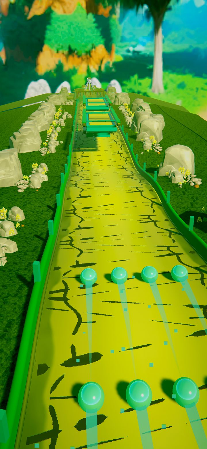 A Lost Jungle track running through trees and ruins